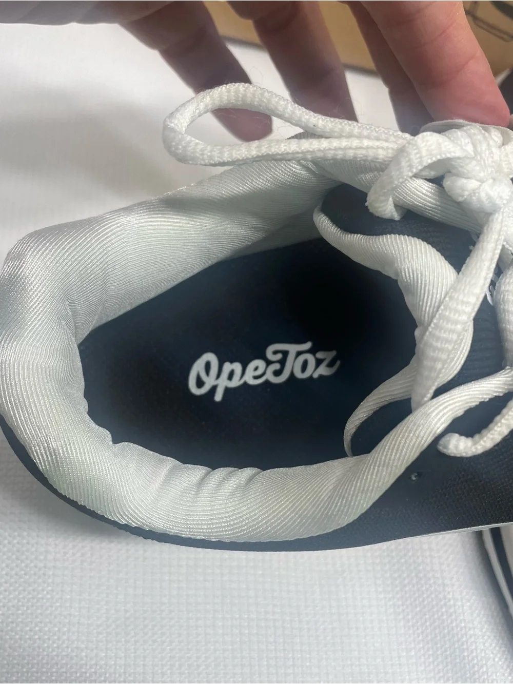 Women’s Black White Lace-Up Open-Toe Sneaker. Size 9.5. New in box. MSRP $90.